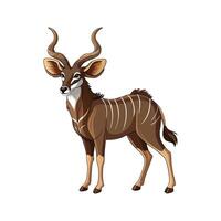Charming Greater Kudu Under the Trees vector