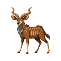 Curious Greater Kudu Exploring Its Surroundings vector