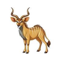 Dynamic Greater Kudu Roaming Free vector