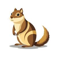 Playful Ground Squirrel in its Habitat vector