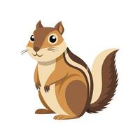 Curious Ground Squirrel foraging in the Grass vector