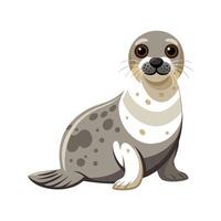 Charming Harp Seal in its Natural Habitat vector