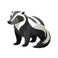 Majestic Honey Badger in its Natural Setting vector