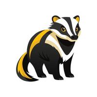Dynamic Honey Badger foraging for Food vector