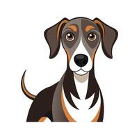 Dynamic Hound Dog in Action vector