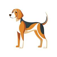 Dynamic Hound Dog on the Move vector