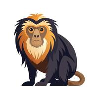 Curious Howler Monkey Observing from Above vector