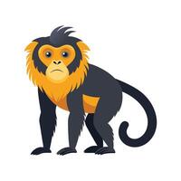 Dynamic Howler Monkey Swinging through Trees vector