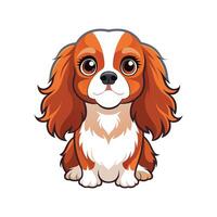 Dynamic King Charles Spaniel at Play vector
