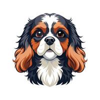 Charming King Charles Spaniel in Natural Setting vector