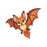 Lively Large Flying Fox Illustration for Art vector