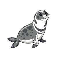 Stylized Leopard Seal Illustration for Wildlife vector