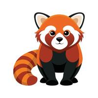 Stylized Lesser Panda for Artistic Projects vector