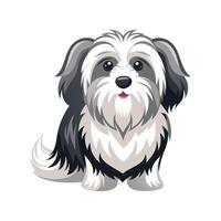 Charming Lhasa Apso Art for Design vector
