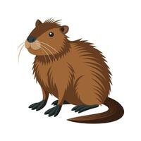 Unique Nutria Illustration for Wildlife Projects vector