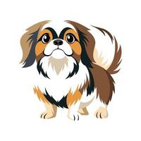 Stylized Pekingese Art for Unique Dog Art vector