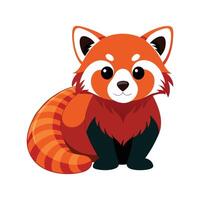 Charming Red Panda Illustration for Unique Art vector
