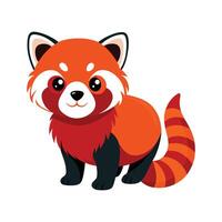 Stylized Red Panda Art for Unique Wildlife vector