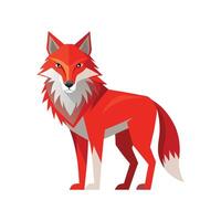Unique Red Wolf for Wildlife Projects vector