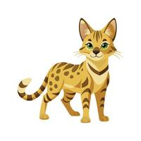Stylized Sand Cat Art for Wildlife Projects vector