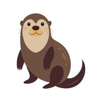Engaging Sea Otter Illustration for Unique Projects vector