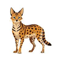Charming Serval Illustration for Creative Projects vector