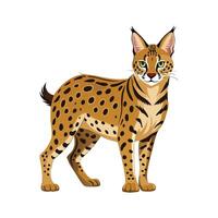 Stylized Serval Art for Unique Wildlife vector