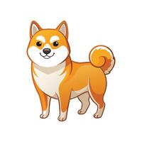 Engaging Shiba Inu Illustration for Creative Projects vector