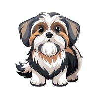 Engaging Shih Tzu Illustration for Artistic Projects vector
