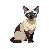 Stylized Siamese Cat Art for Unique Art vector