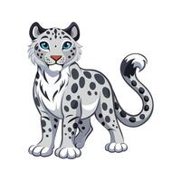 Stylized Snow Leopard Art for Unique Wildlife vector