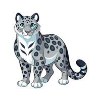 Engaging Snow Leopard Illustration for Wildlife Projects vector
