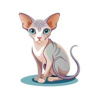 Stylized Sphynx Cat Art for Unique Pets vector
