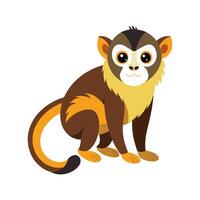 Charming Squirrel Monkey Illustration for Wildlife vector