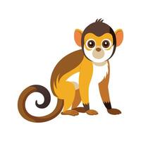 Stylized Squirrel Monkey Art for Unique Wildlife vector