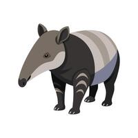 Stylized Tapir Art for Unique Wildlife. vector