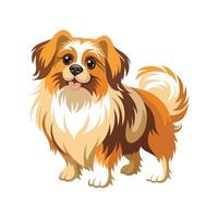 Charming Tibetan Spaniel Illustration for Pet Lovers vector