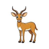 Stylish Antelope for Various Artworks. Cartoon Art Animal Illustration vector