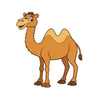 Charming Bactrian Camel Art. Cartoon Art Animal Illustration vector