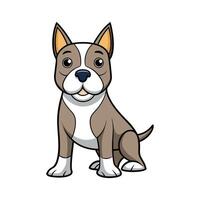 Sturdy Dogo Canario Protecting Territory. Cartoon Art Animal Illustration vector