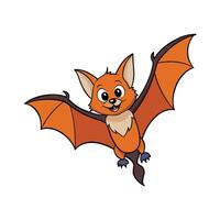 Lively Large Flying Fox Illustration for Art. Cartoon Art Animal Illustration vector