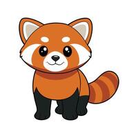 Engaging Lesser Panda Illustration for Wildlife Art. Cartoon Art Animal Illustration vector