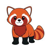 Engaging Red Panda Illustration for Wildlife Art. Cartoon Art Animal Illustration vector