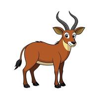 Creative Sable Antelope for Unique Wildlife. Cartoon Art Animal Illustration vector