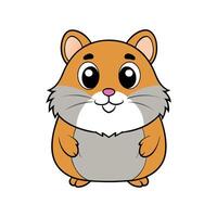 Engaging Siberian Hamster Illustration for Pet Lovers. Cartoon Art Animal Illustration vector