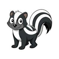 Engaging Striped Skunk Illustration for Unique Art. Cartoon Art Animal Illustration vector