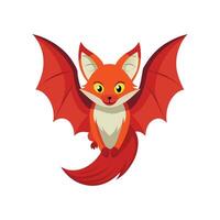Stylized Red Flying Fox Art for Creatives vector