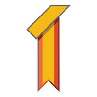 Simple Bookmark Ribbon Icon Isolated on a White Background vector