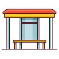 Bus Stop Shelter Icon Isolated on a White Background vector