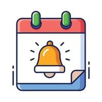 Calendar Page Icon with Reminders and Important Dates vector